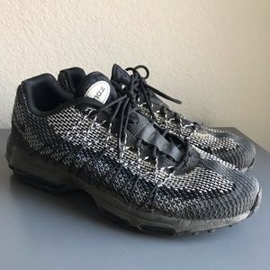 Nike Air Max Black White Woven Sneakers